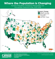 Numeric Population Change by Metro/Micro Area: 2010-2018