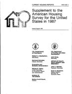 Supplement to the American Housing Survey for the United States: 1987