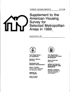 Supplement to the American Housing Survey for Selected Metropolitan Areas in 1989
