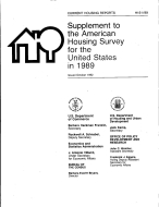 Supplement to the American Housing Survey for the United States in 1989