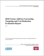 2010 Census Address Canvassing Targeting and Cost Reduction Evaluation Report
