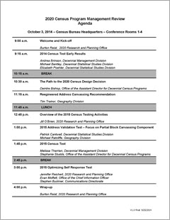 Agenda — October 3, 2014