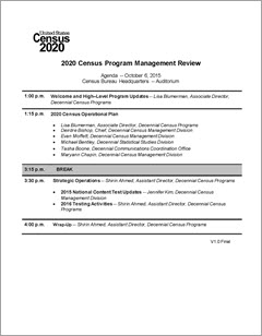 Agenda — October 6, 2015