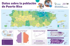 Un colorido mapa de Puerto Rico