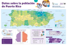 Un colorido mapa de Puerto Rico