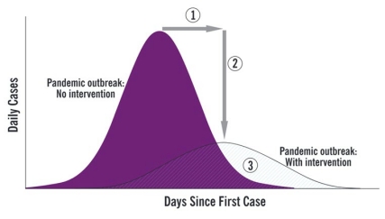 Model of a pandemic outbreak