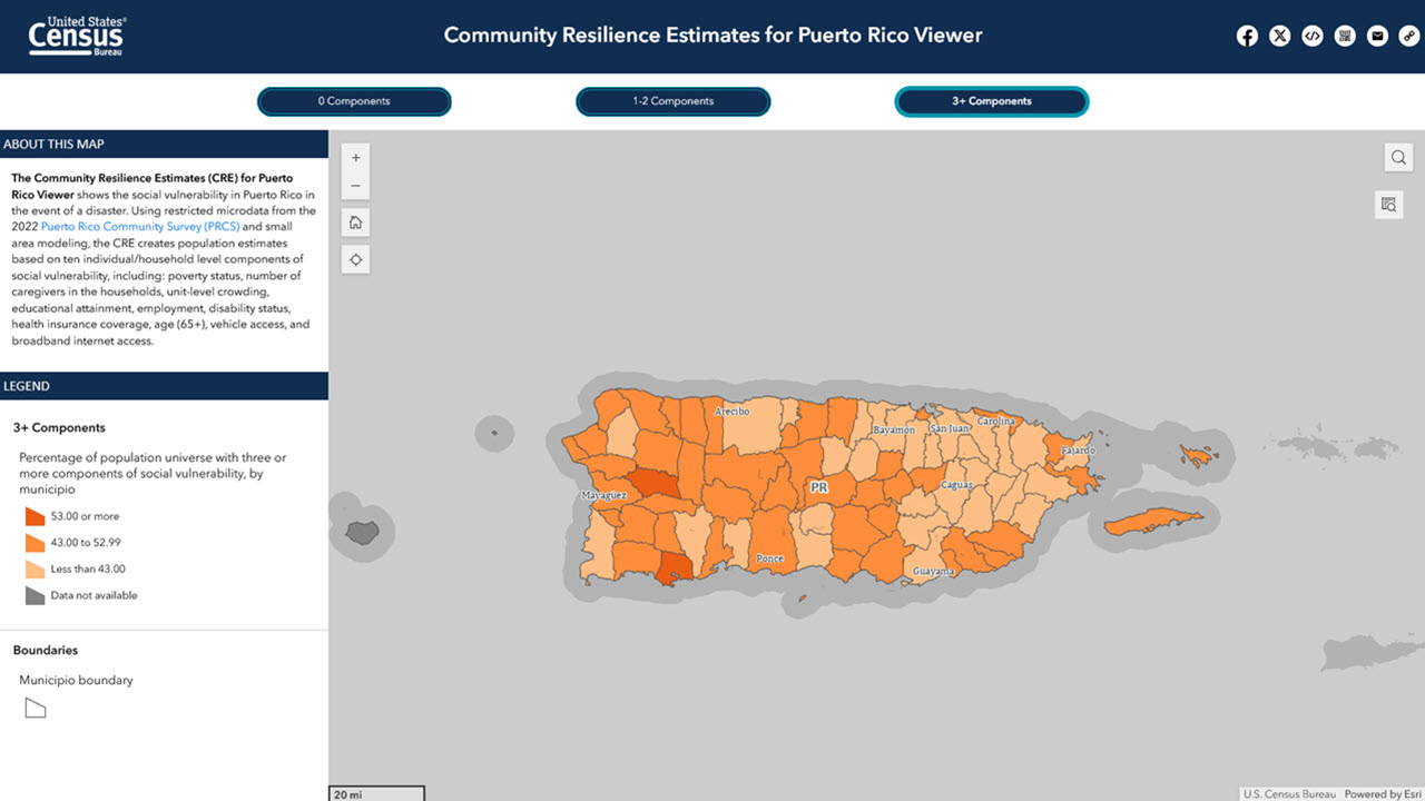 Community Resilience Estimates for Puerto Rico Viewer