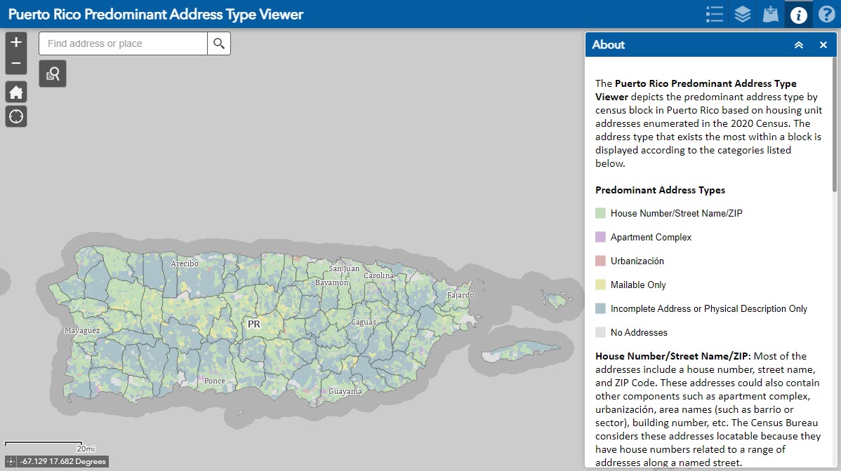 Puerto Rico Predominant Address Viewer