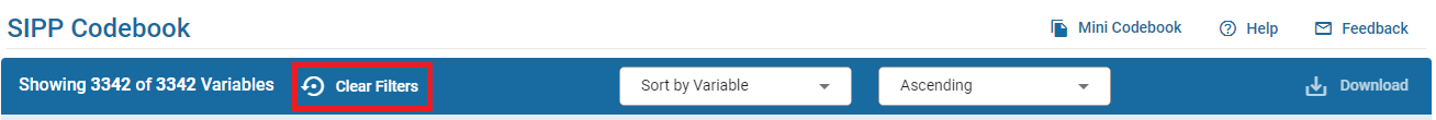 Icon to clear application's filters