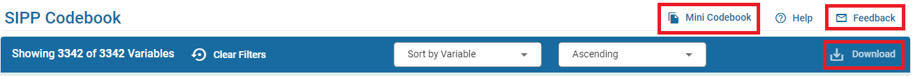 Controls to download and submit feedback