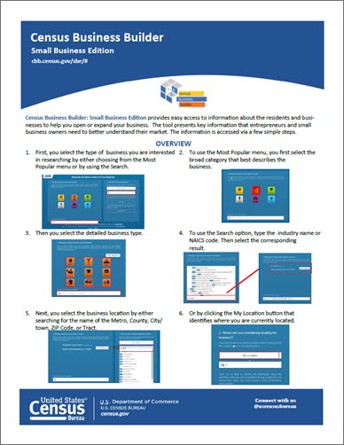Census Business Builder: Small Business Edition, Overview Instructions