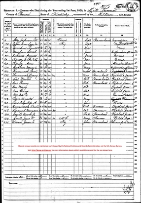 1870 Mortality Schedule