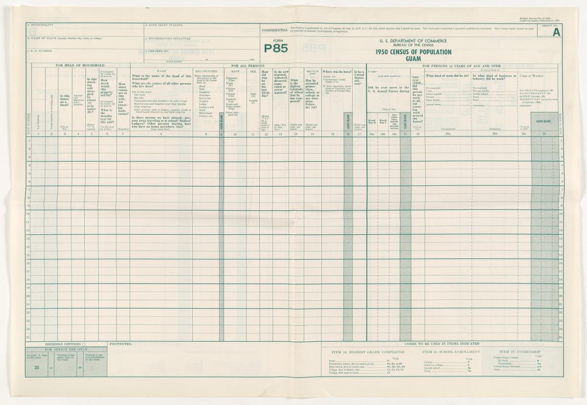 1950 Guam Schedule