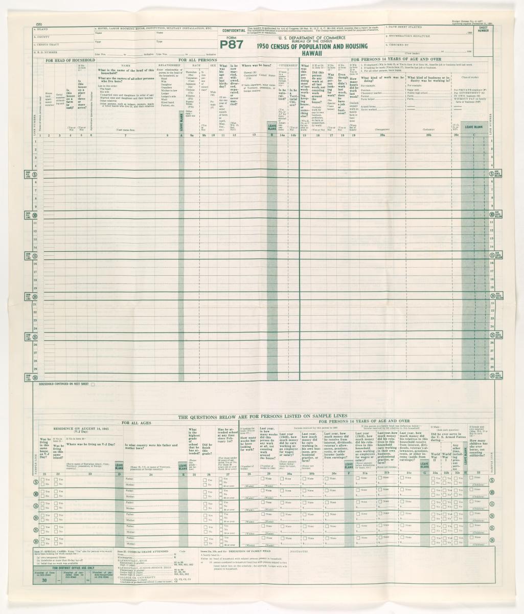 1950 Hawaii Schedule