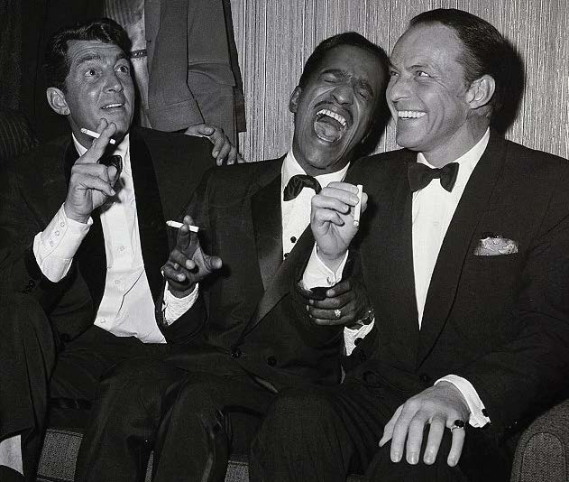 Rat Pack members Dean Martin, Sammy Davis, Jr., and Frank Sinatra courtesy of the Library of Congress