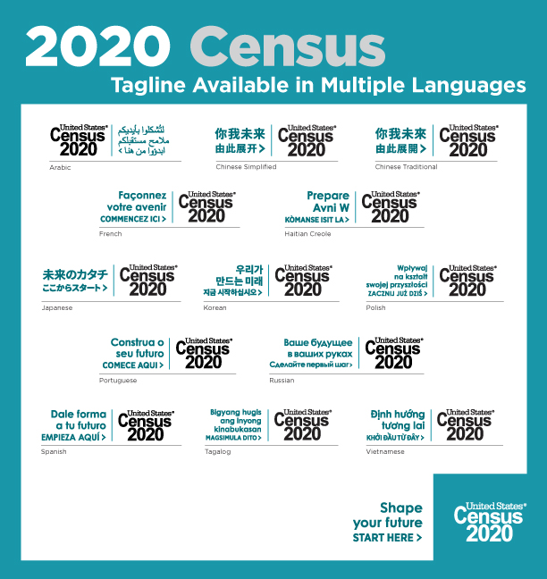 2020 Census: Tagline Available in Multiple Languages