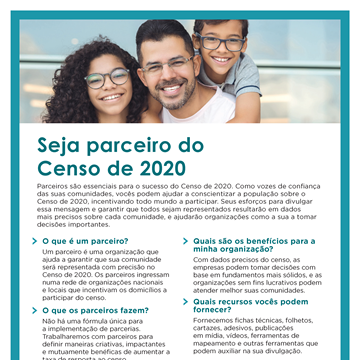 Seja parceiro do Censo de 2020