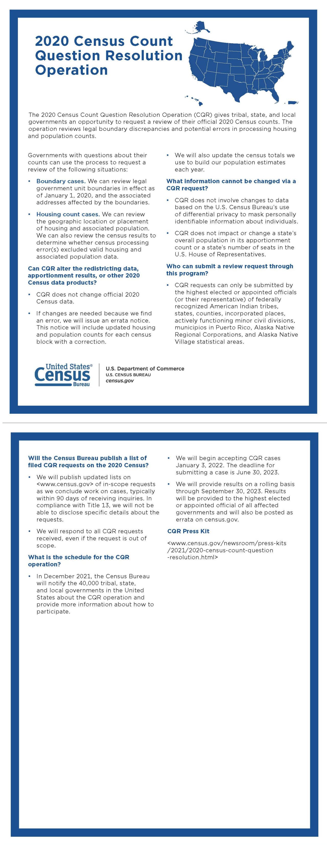 2020 Census Count Question Resolution Operation