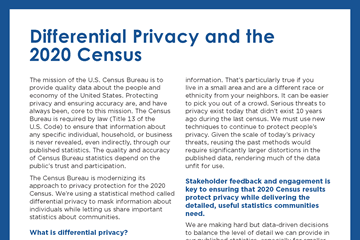 Differential Privacy and the 2020 Census