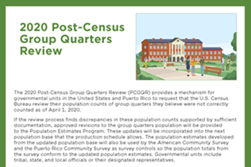 2020 Post-Census Group Quarters Review