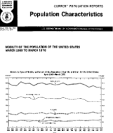 Mobility of the Population of the United States March 1969 to March 1970 - Report