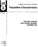 College Plans of High School Seniors: October 1972