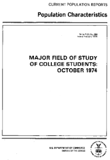 Major Field of Study of College Students: October 1974
