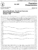 School Enrollment- Social and Economic Characteristics of Students: October 1976