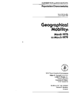 Geographical Mobility:  March 1975 to March 1979