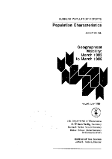 Geographical Mobility:  March 1985 to March 1986