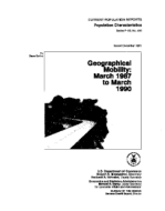 Geographical Mobility:  March 1987 to March 1990