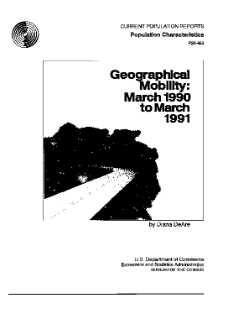 Geographical Mobility: March 1990 to March 1991