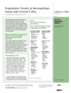 Population Trends in Metropolitan Aeas and Central Cities: 1990 to 1998