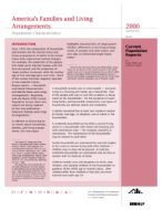 America's Families and Living Arrangements, 2000