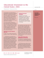 Educational Attainment in the United States:  2003