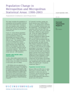 Population Change in Metropolitan and Micropolitan Statistical Areas:  1990-2003