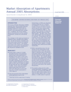 Market Absorption of Apartments Annual: 2005 Absoprtions