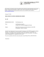 Operational Assessment of the Development of the 2010 Demographic Analysis Estimates