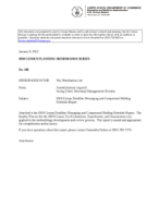 2010 Census Deadline Messaging and Compressed Mailing Schedule Experiment