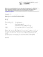 2010 Census Space Acquisition Assessment Report