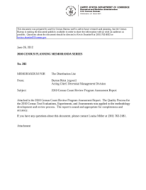 2010 Census Count Review Program Assessment Report