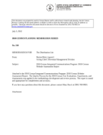 2010 Census Integrated Communications Program 2010 Census Website Assessment Report