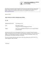 2010 Census Administrative Records Use for Coverage Problems Evaluation Report