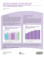 Quarterly Summary of State and Local Government Tax Revenue for 2013:  Q2