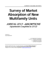 Market Absorption of Apartments Annual: 2013 Absorptions