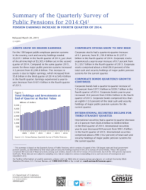 Summary of the Quarterly Survey of Public Pensions for 2014: Q4