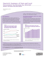 Quarterly Summary of State and Local Government Tax Revenue for 2014: Q4