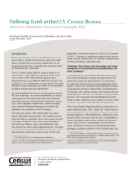 Defining Rural at the U.S. Censusu Bureau