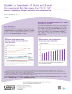 Quarterly Summary of State and Local Government Tax Revenue for 2016