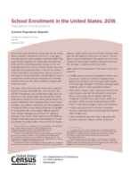 School Enrollment in the United States: 2018